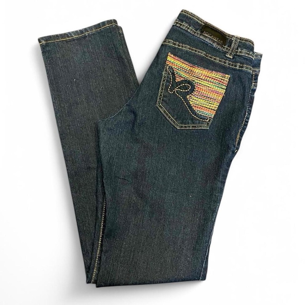 Colorful Pocket Blue Jeans